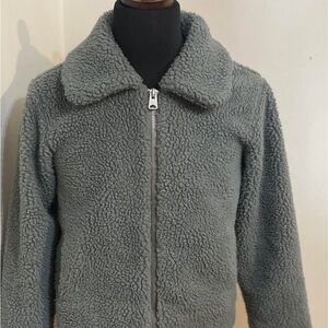 Urban Outfitters BDG Sage Green Teddy Jacket